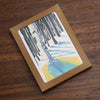 A2 size note cards a winter landscape by New Hampshire artist, Hannah Phelps. Cards come ten to a pack.