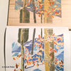 Leaves in Winter, white-line woodcut print