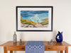 Turbulence on Appledore, jigsaw reduction woodblock print