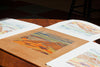 Odiorne Rocks!, white-line woodcut print