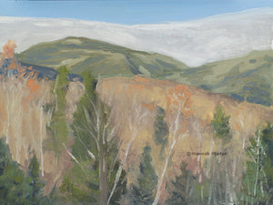 Plein air study of Mount Jefferson by New Hampshire artist Hannah Phelps.
