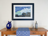 Vanguard, jigsaw reduction woodblock print